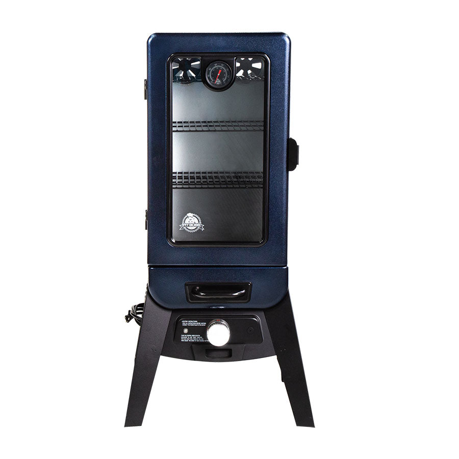 Pit Boss 3-Series Analog Vertical Smoker, Blue Hammertone