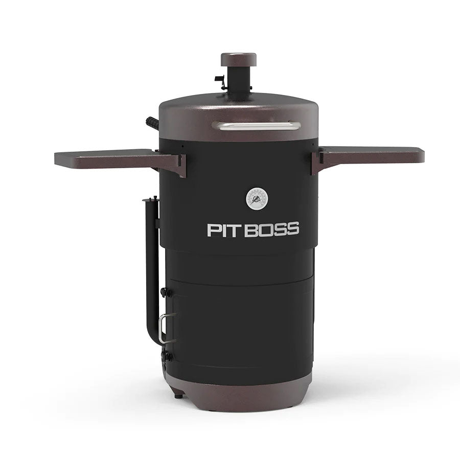 Pit Boss Champion Barrel Charcoal Smoker, Mahogany